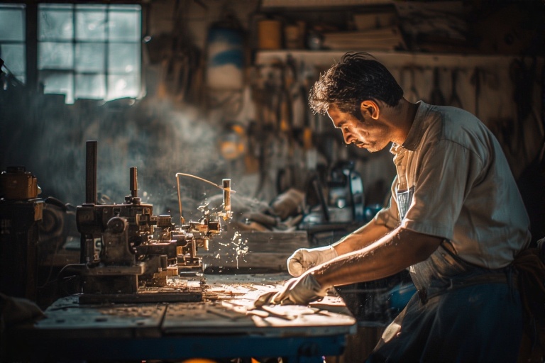 Cerrajero en plena faena