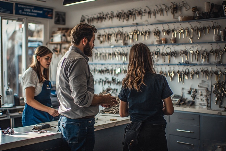 Pidiendo consejo al cerrajero